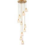 Dutti D0082 LED chandelier Spray paint frosted simple jump layer rotating retro creative adjustment for Duplex building, Staircase, loft apartment, villa, high-altitude living room, dining room, hotel
