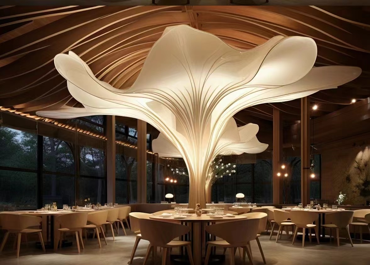 Dutti LED Non-standard Modern Chandelier Large Flower Ceiling Pendant Lighting OEM custom for Ballroom 